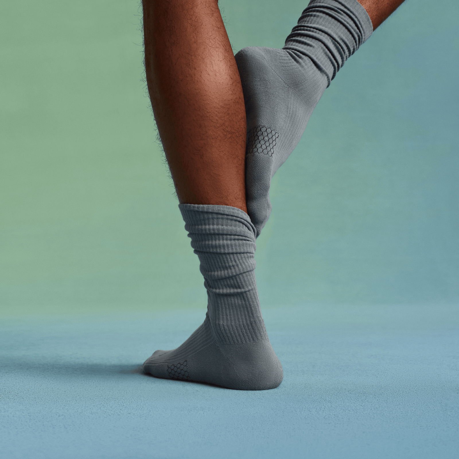 Modern Rib Calf Socks - sea storm [LIFESTYLE] [10034]