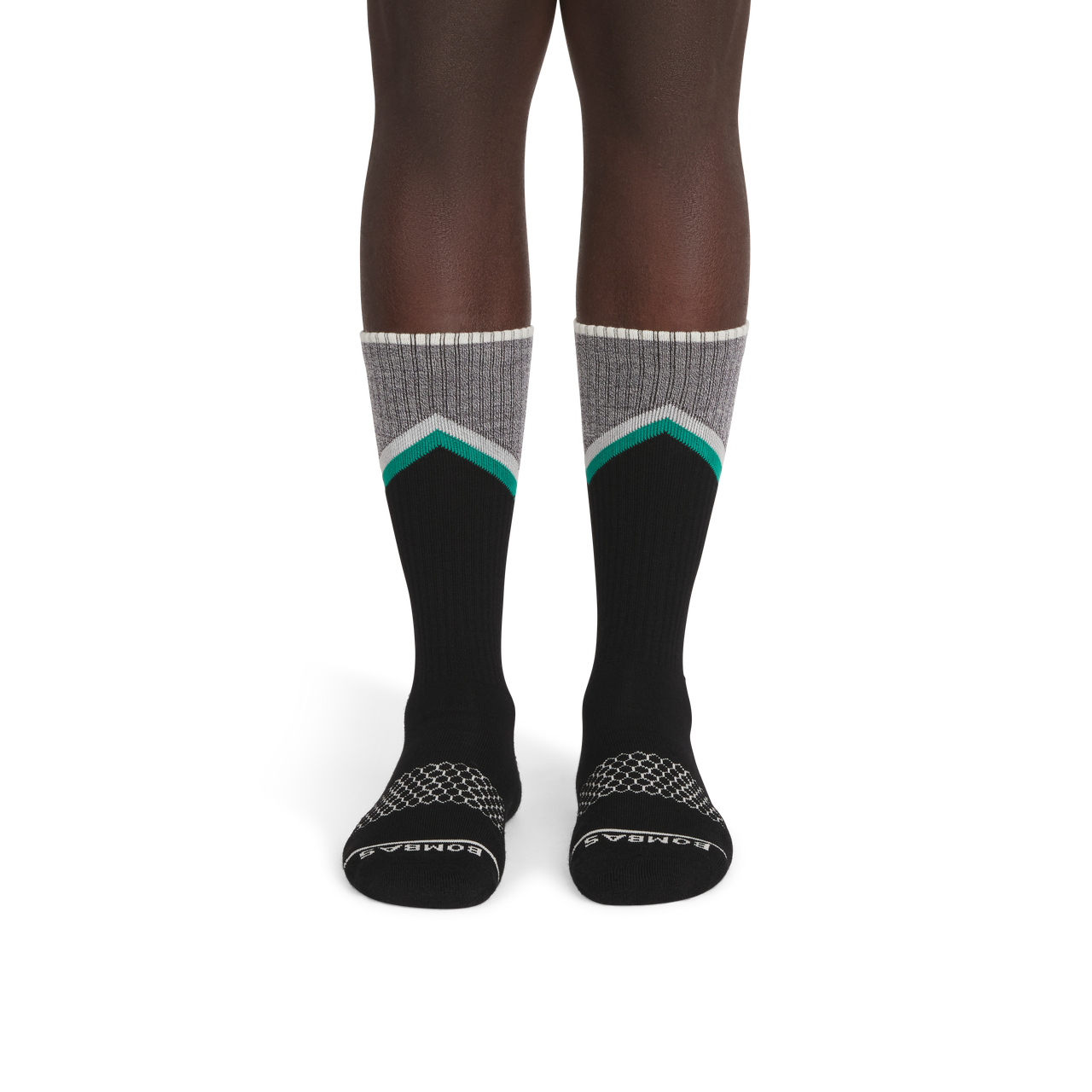 Merino Wool Blend Calf Socks - black MO1 [10043]