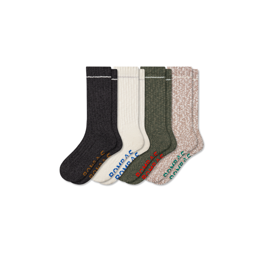 Men's Chunky Ragg Calf Sock 4-Pack - Everyday Wear