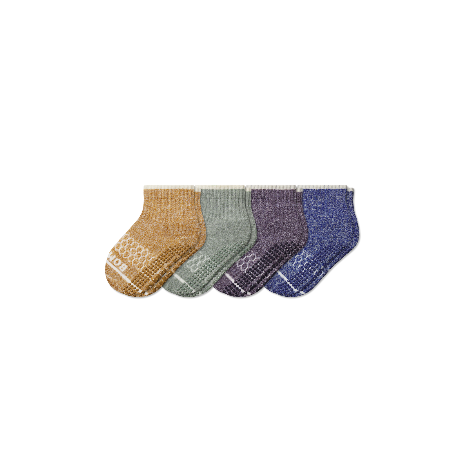 Toddler Merino Wool Blend Gripper Calf Socks - Glacier Sage Mix L [10252]