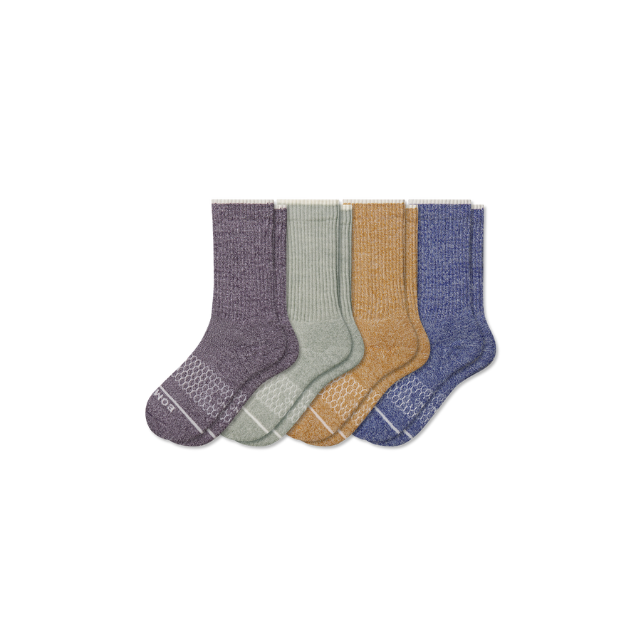 Youth Merino Wool Blend Calf Sock 4-Pack - Outdoor Step