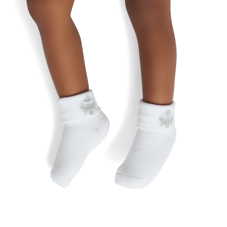Baby Gripper Socks (6-12 Months) - white BO1 [10371]