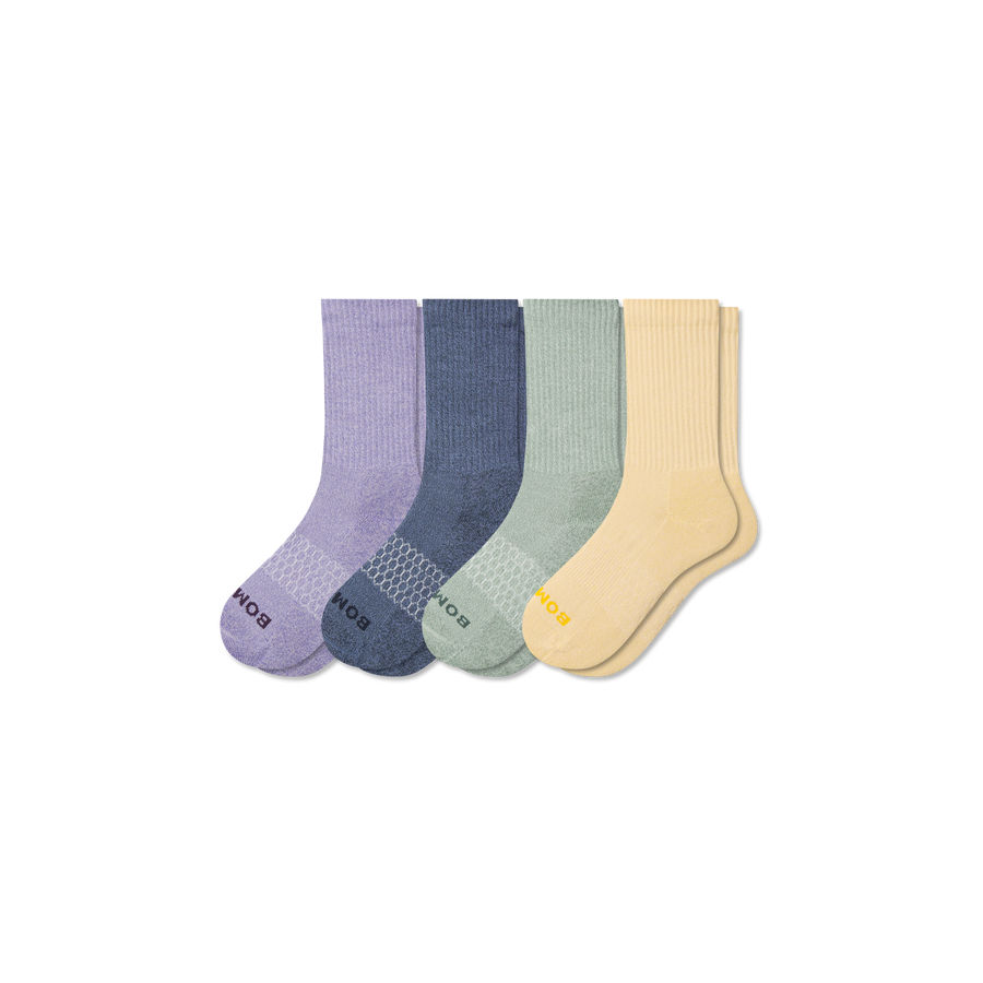 Youth Marl Calf Sock 4-Pack - Run Shift Comfort