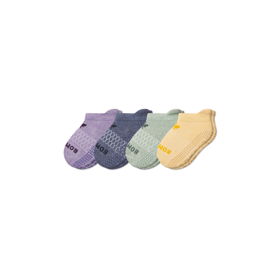 Toddler Marl Gripper Ankle Sock 4-Pack - Soft School Rotation