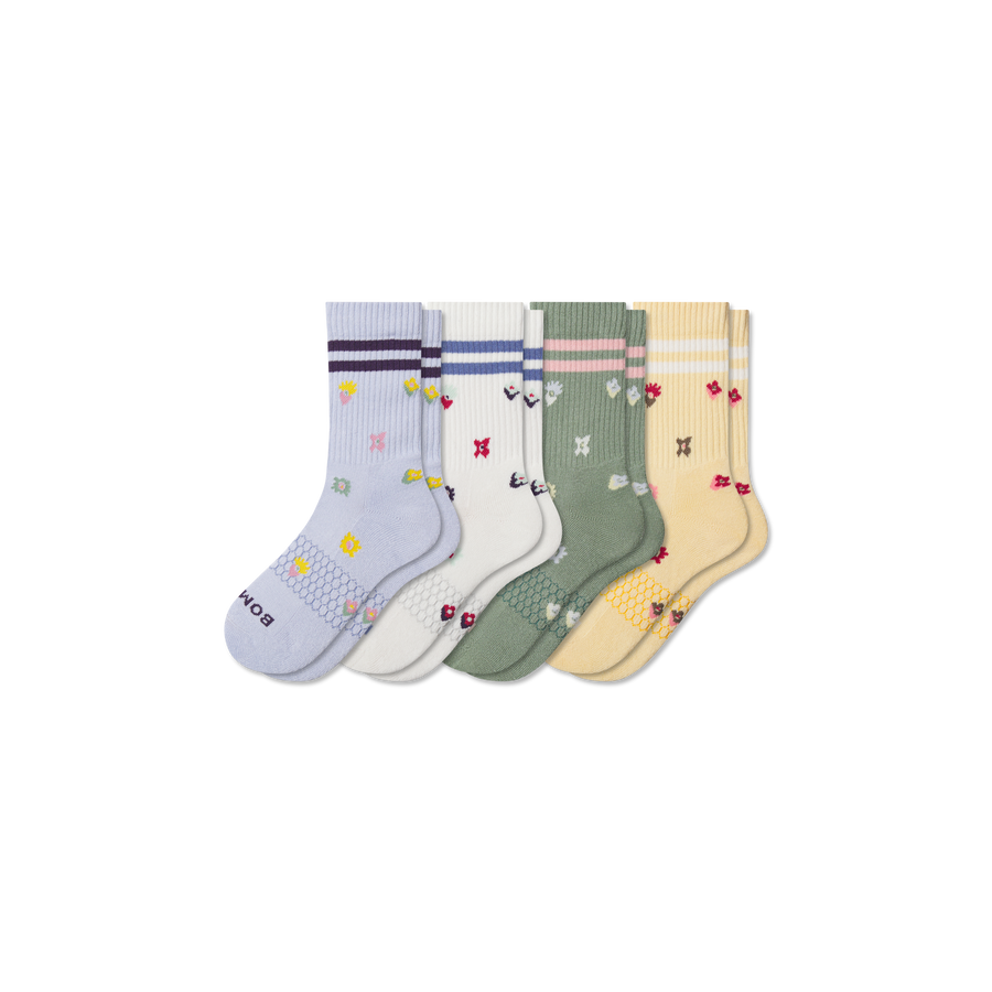 Youth Garden Party Calf Sock 4-Pack - Weekend Shift Cushion