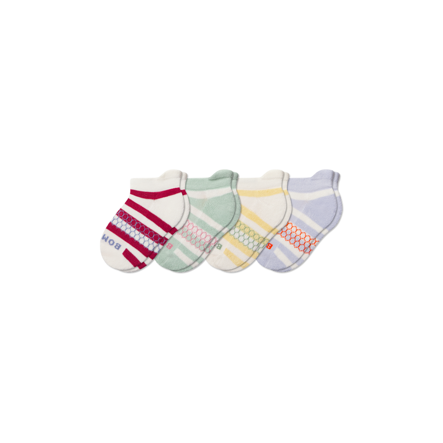 Junior Stripes Ankle Sock 4-Pack - Trail Run Support
