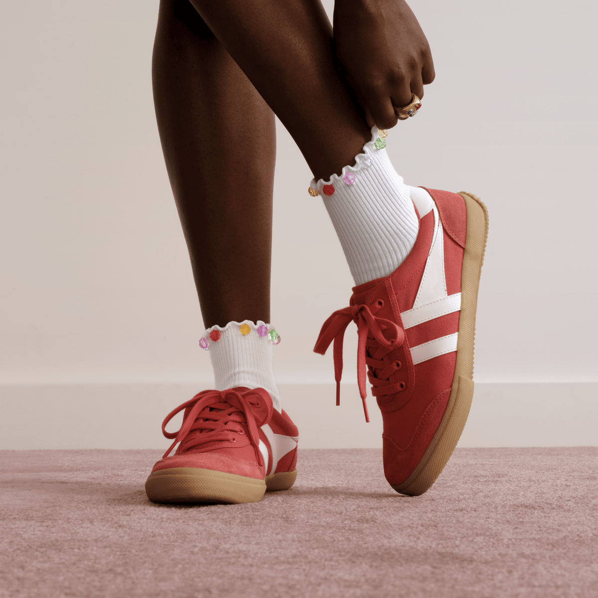 Lightweight Ribbed Quarter Socks - white [LIFESTYLE] [10657]