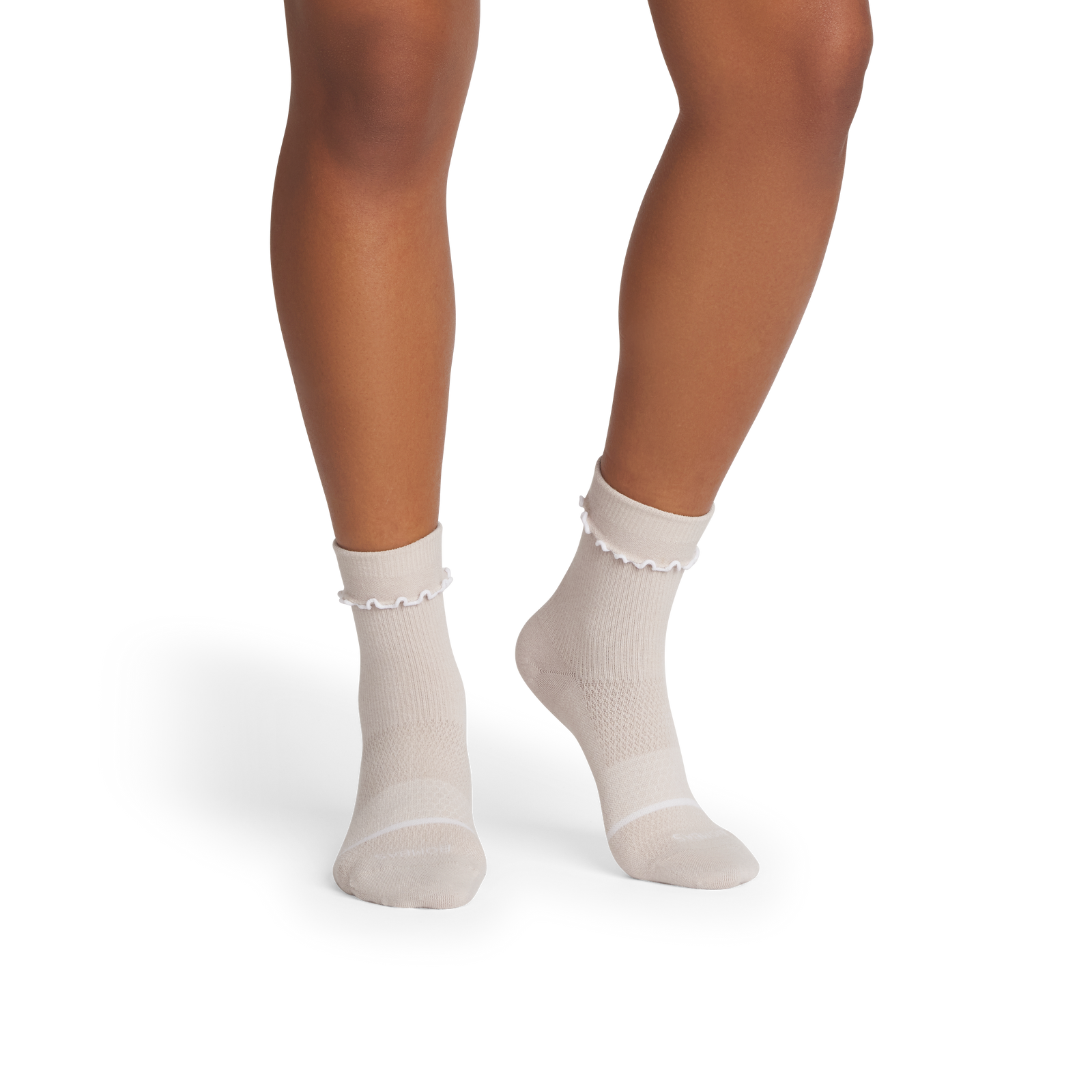 Ruffle Athletic Half Calf Socks - birchwood WO2 [10942]