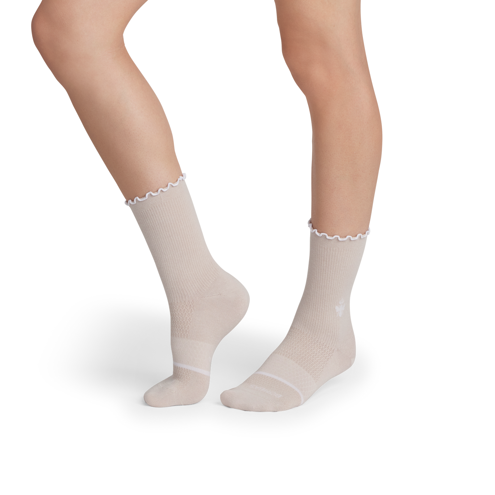 Ruffle Athletic Half Calf Socks - birchwood WO1 [10942]