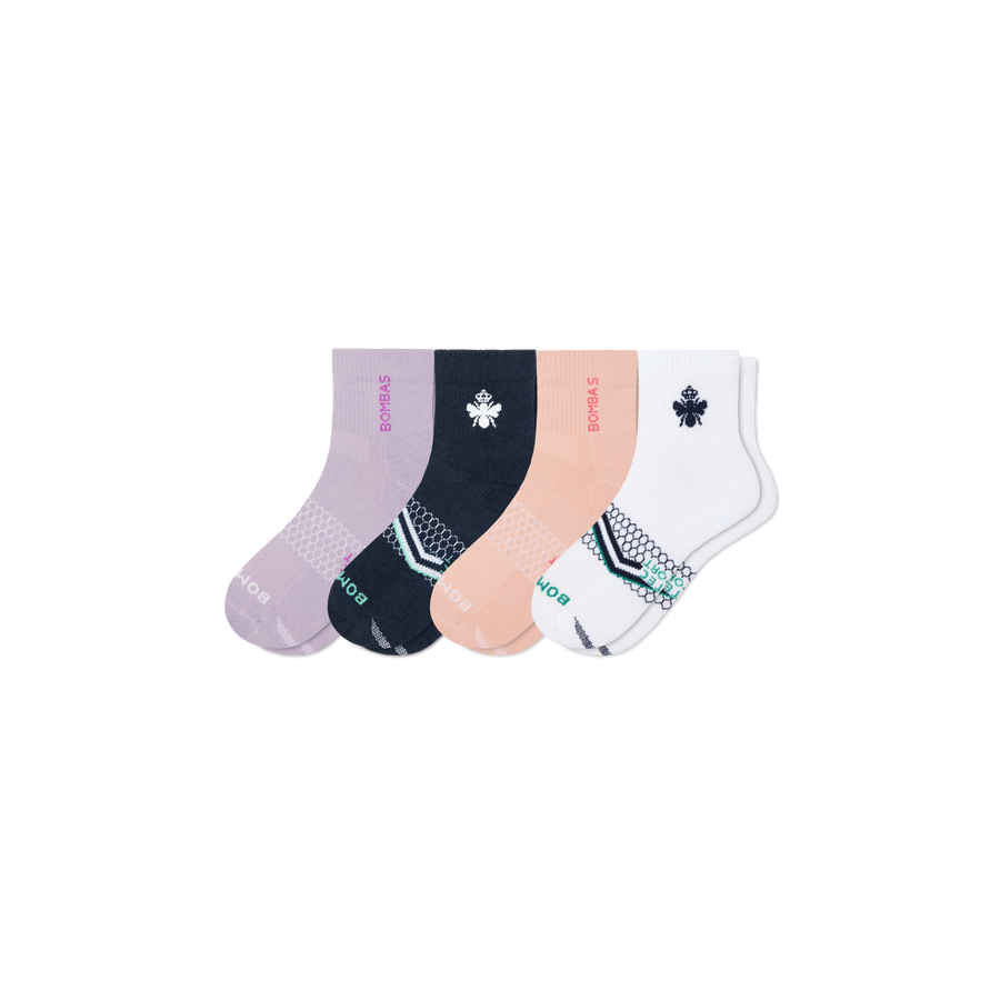 Women's All Sport Quarter Sock 4-Pack - Light Crew Cushion