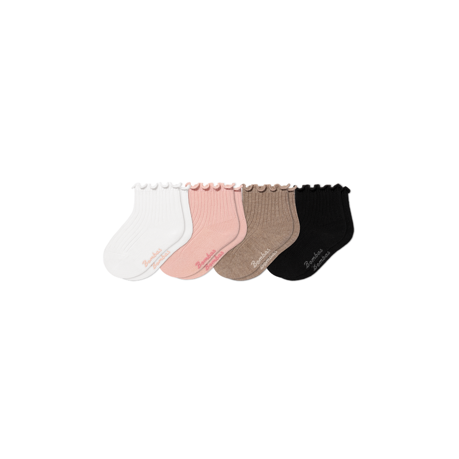Baby Ruffle Rib Calf Sock 4-Pack (0-6 Months) - Outdoor Trail Wear