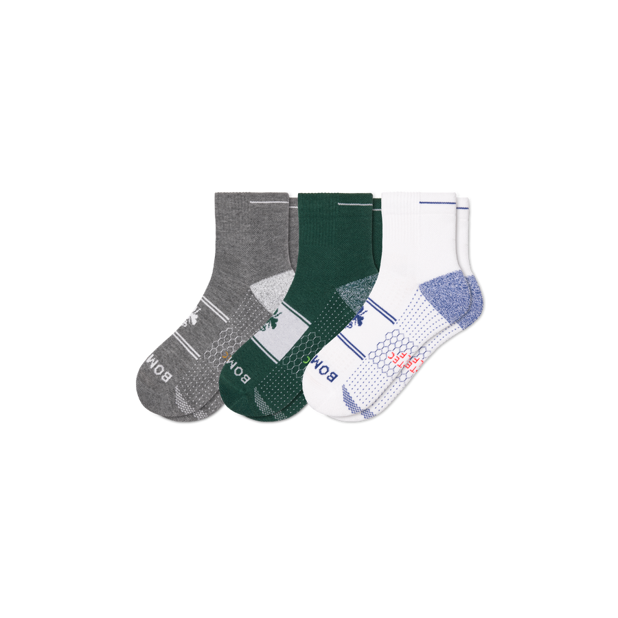 Men's Golf Quarter Sock 3-Pack - Soft Crew Fit