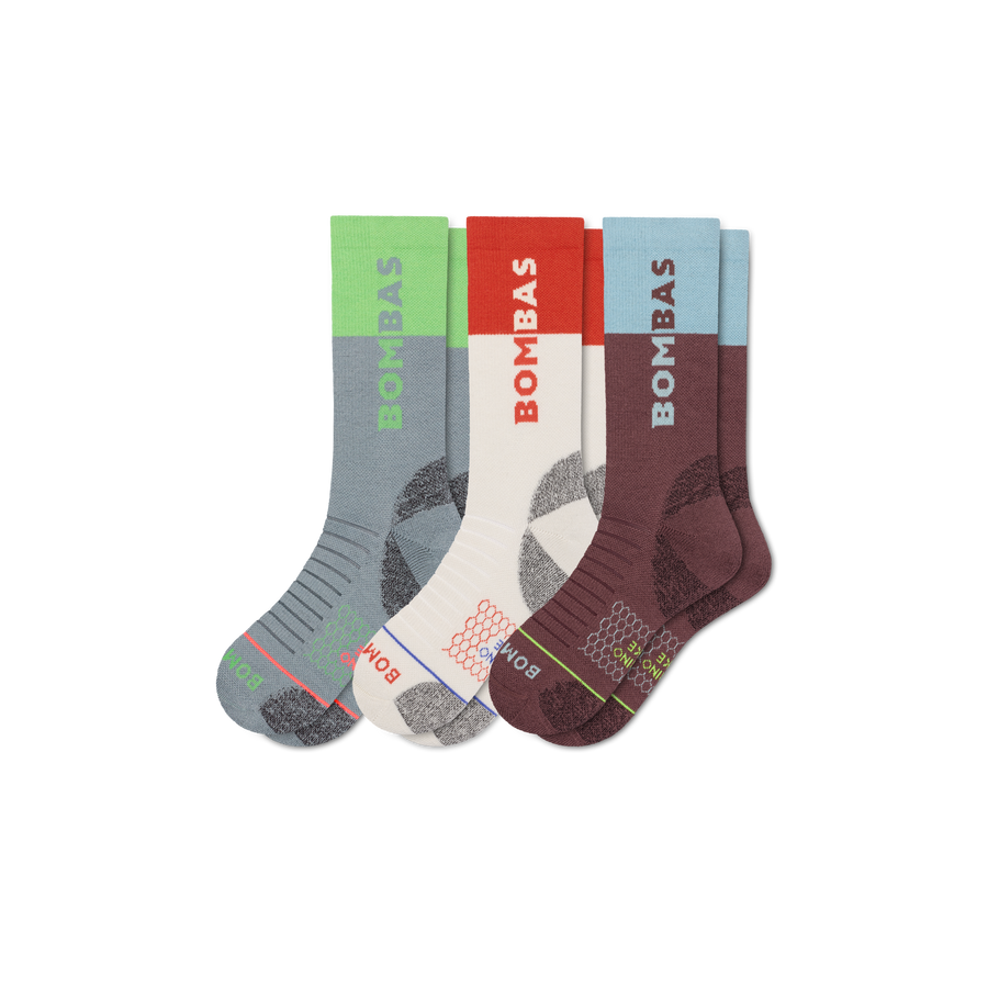 Men's Merino Wool Blend Hiking Calf Sock 3-Pack - Classic Weekend Rotation