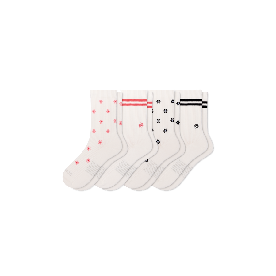 Women's Modern Rib Half Calf Sock 4-Pack - Cushion Lounge Pair