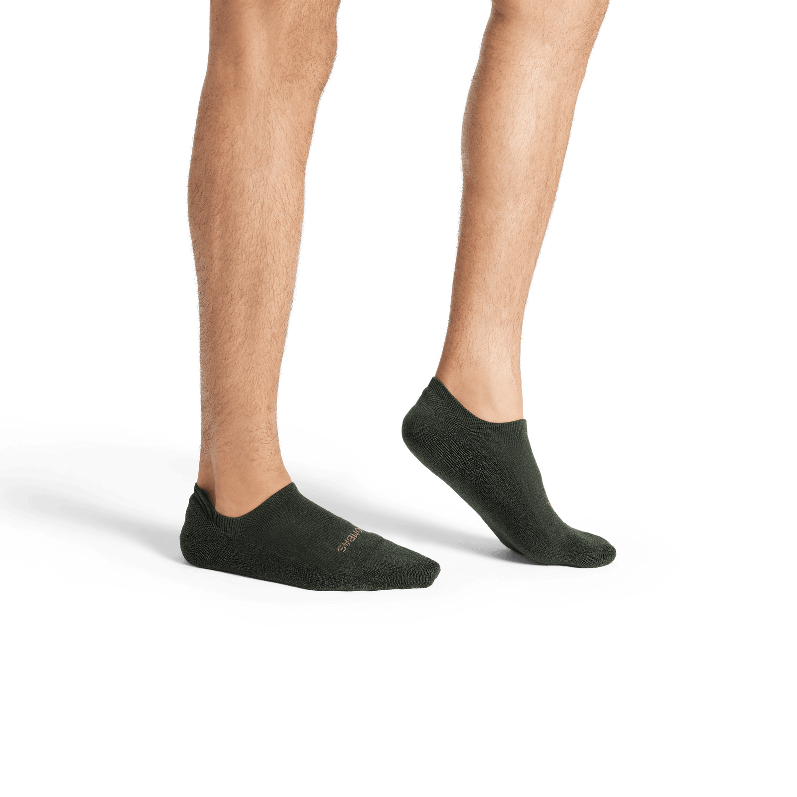 Cushioned No Show Socks - Black / Midnight Olive MO2 [3024]