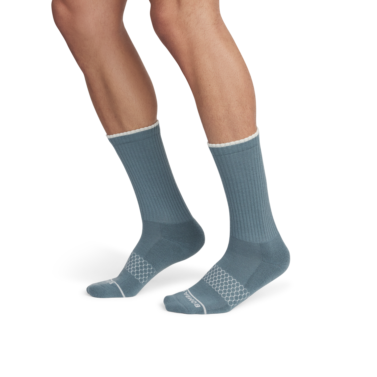 Merino Wool Blend Calf Socks - Grey Surf MO2 [3535]