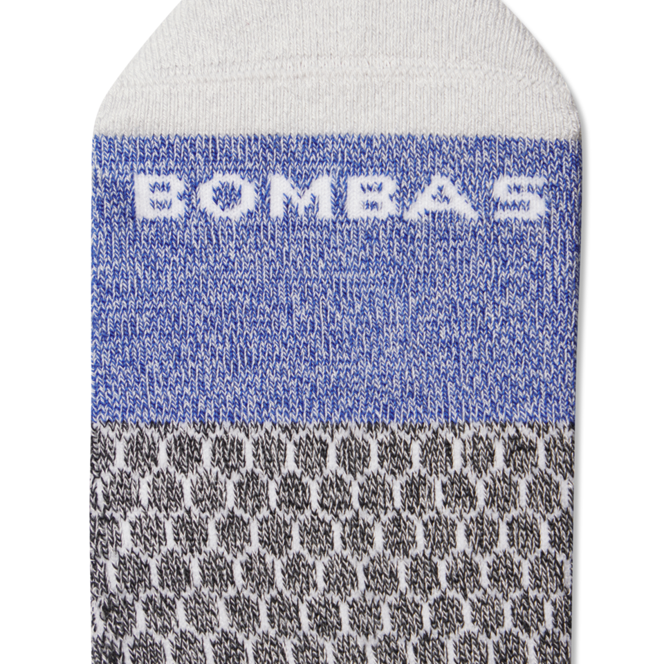 Tri-Block Ankle Sock - grey black royal blue MO1 [3628]