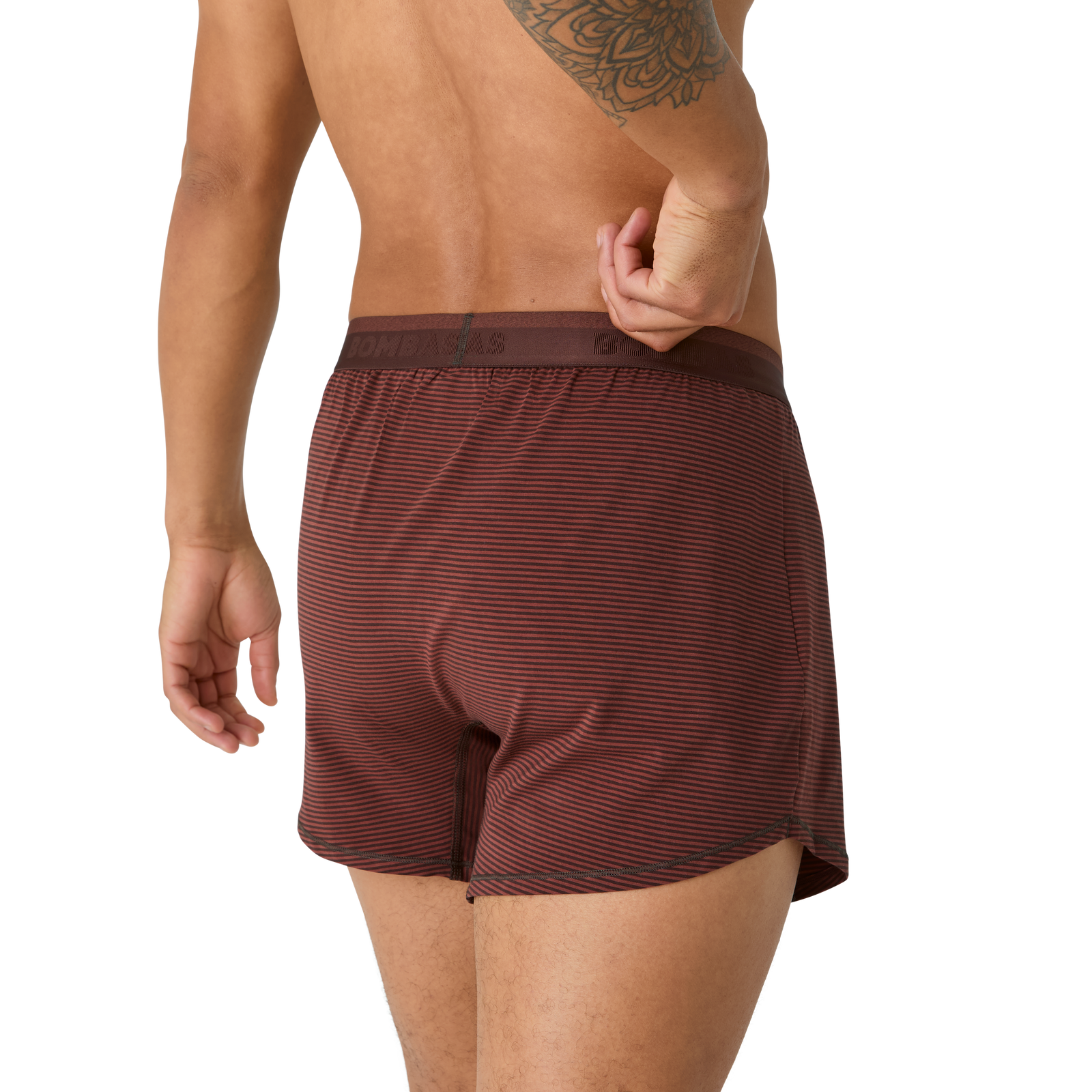 Cotton Modal Blend Boxer - Dark Cocoa Dark Cedar Micro Stripe MO3 [4230]