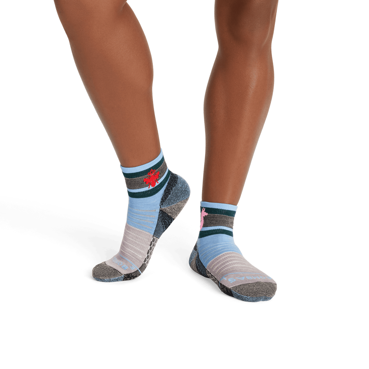 Cotopaxi x Bombas Merino Wool Blend Hiking Quarter Socks - Blue WO1
