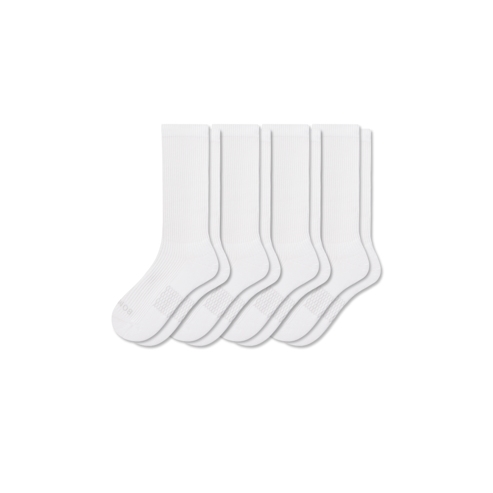 Modern Rib Calf Sock 4-Pack - White