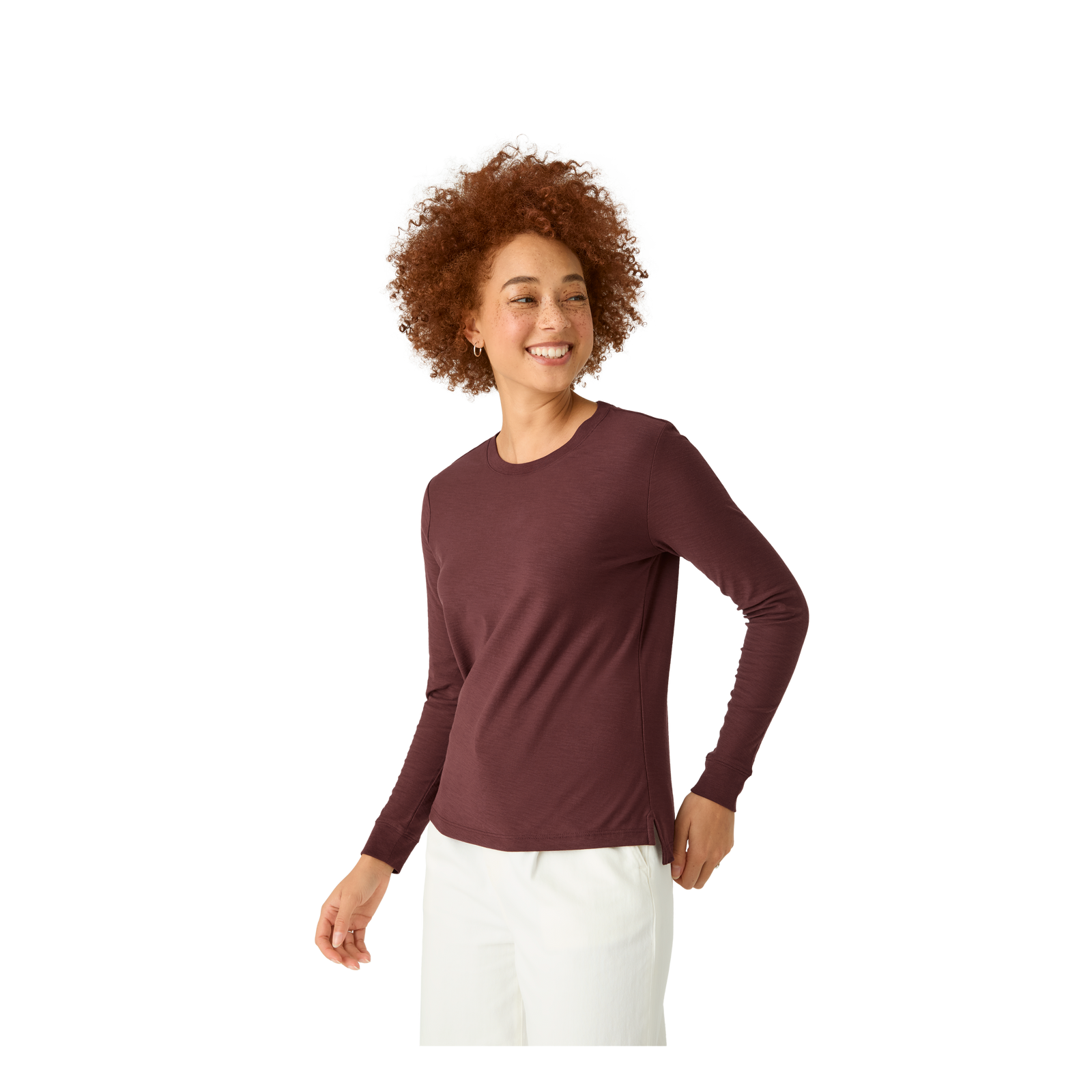 Air Slub Long Sleeve T-Shirt - Dark Cocoa WO2 [6822]