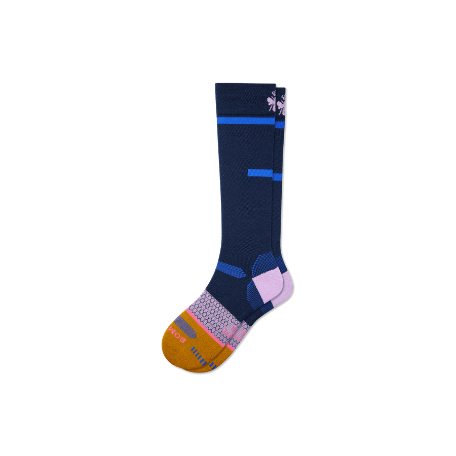 Men's Zero-Cushion Merino Wool Blend Ski & Snowboard Socks - Comfort Court Support