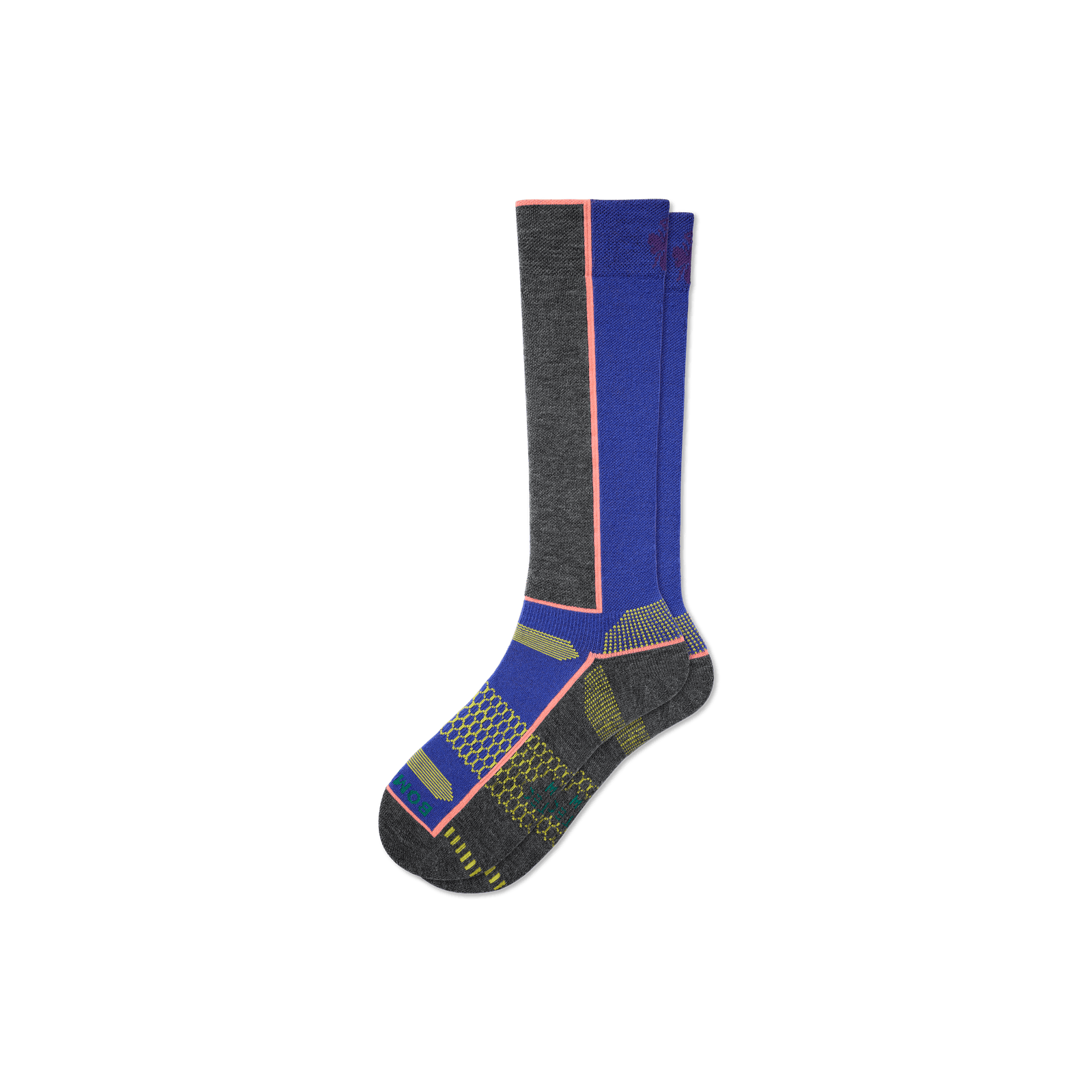 Merino Wool Blend Mid-Cushion Ski & Snowboard Socks Royal Blue L