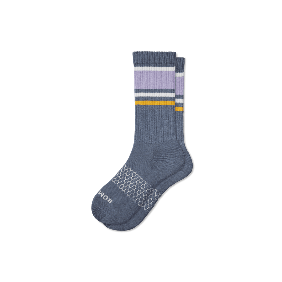 Men's Stripes Calf Socks - Soft Home Fit