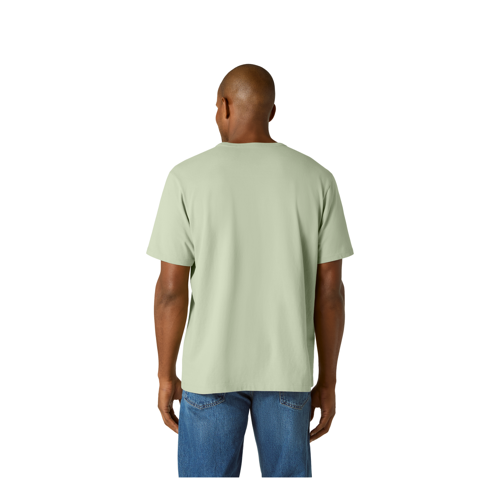 Premium Weight Pocket Crew Neck T-Shirt - Mica Sage MO3 [7248]