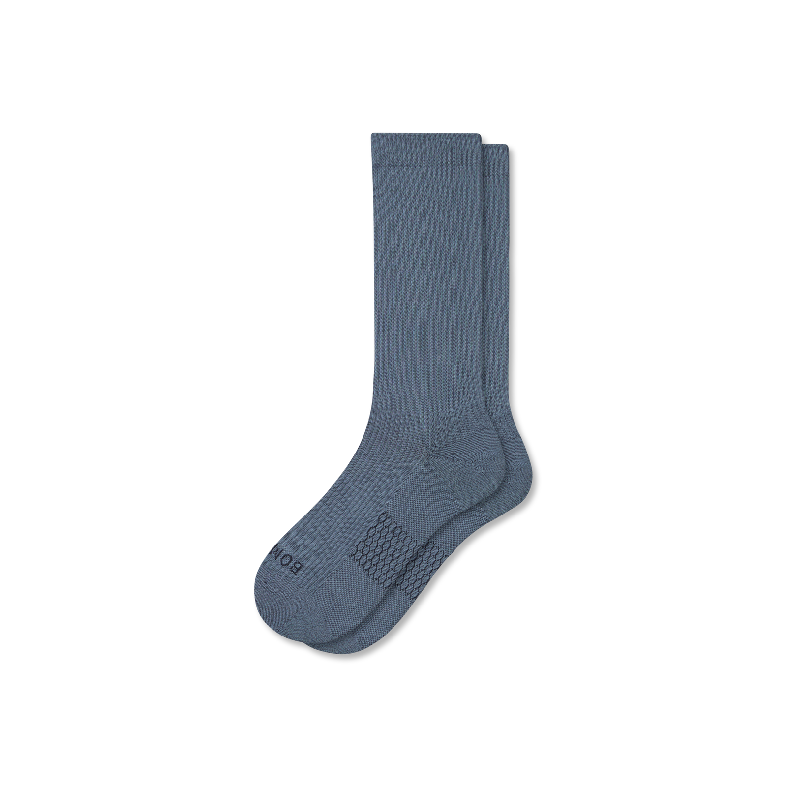 Modern Rib Calf Socks - steel blue L [7406]