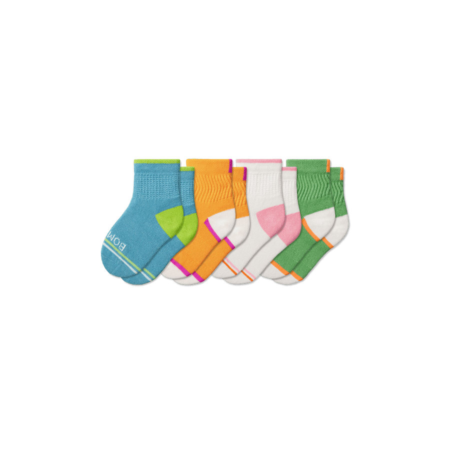 Toddler Lightweight Retro Knit Calf Sock 4-Pack - Fresh Recovery Cushion