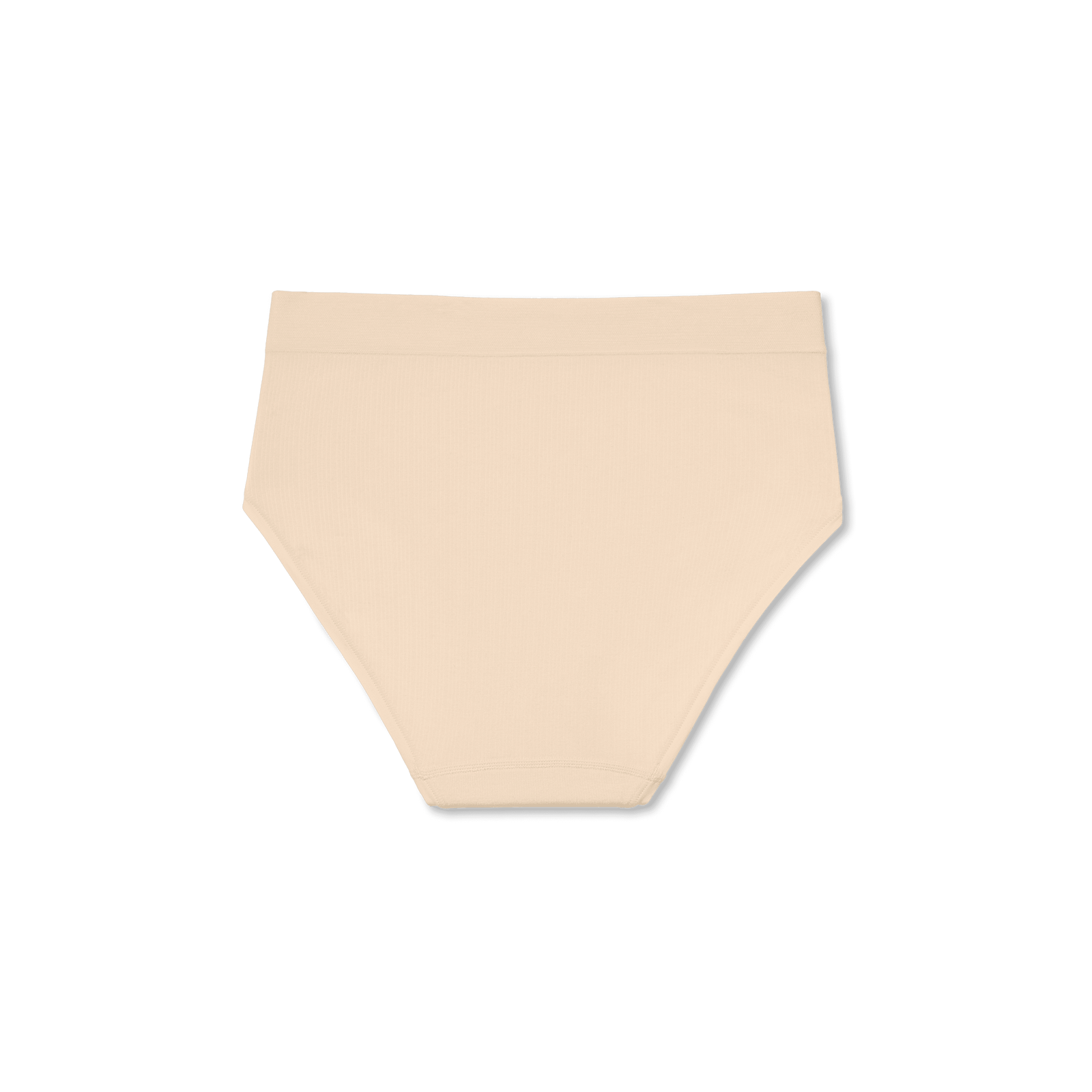 Women's Ribbed Seamless High Rise Brief - Wheat L Back [7718]