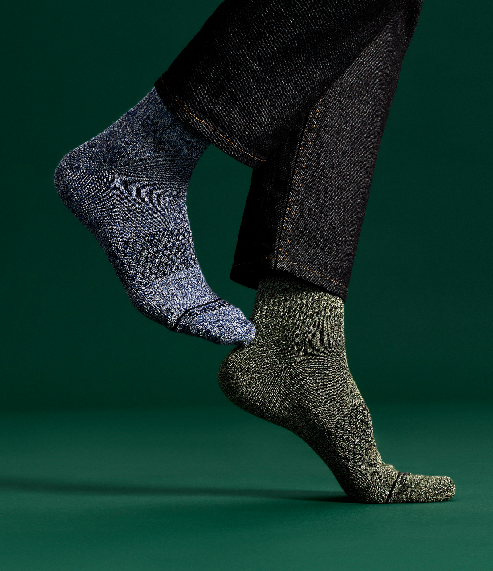 Men's Merino Wool Blend Calf Socks - Glacier Blue MO1 [10632] [LIFESTYLE]