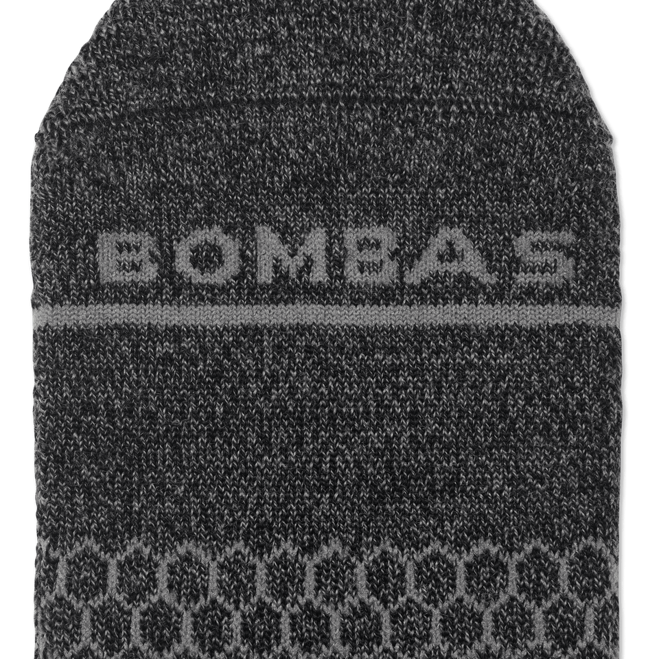 Merino Wool Blend Knee High Socks - Charcoal Detail [7807]
