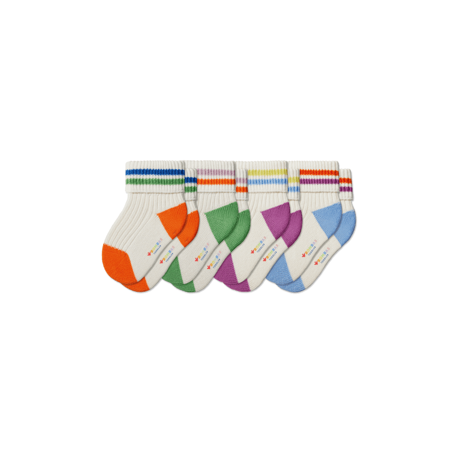 Toddler Pride Calf Sock 4-Pack - Daily Everyday Wear