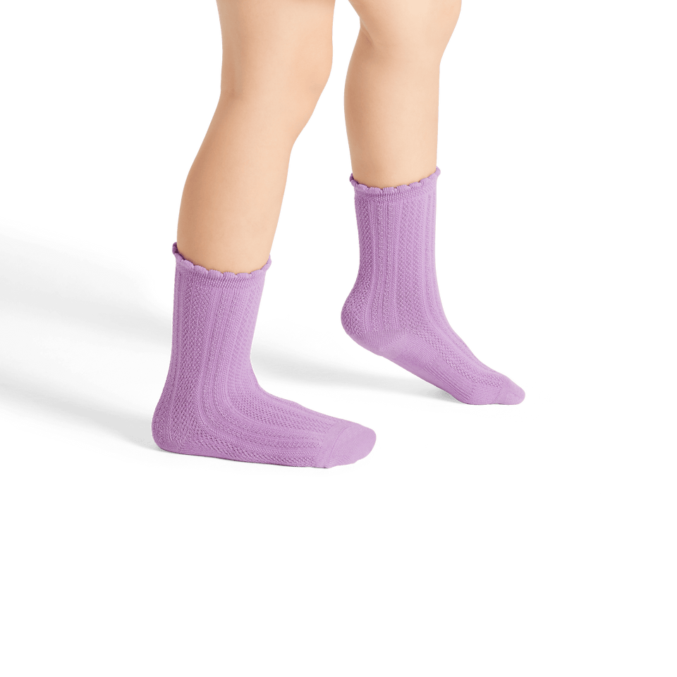 Toddler Pointelle Calf Sock Violet Orchid TO1 [8095]