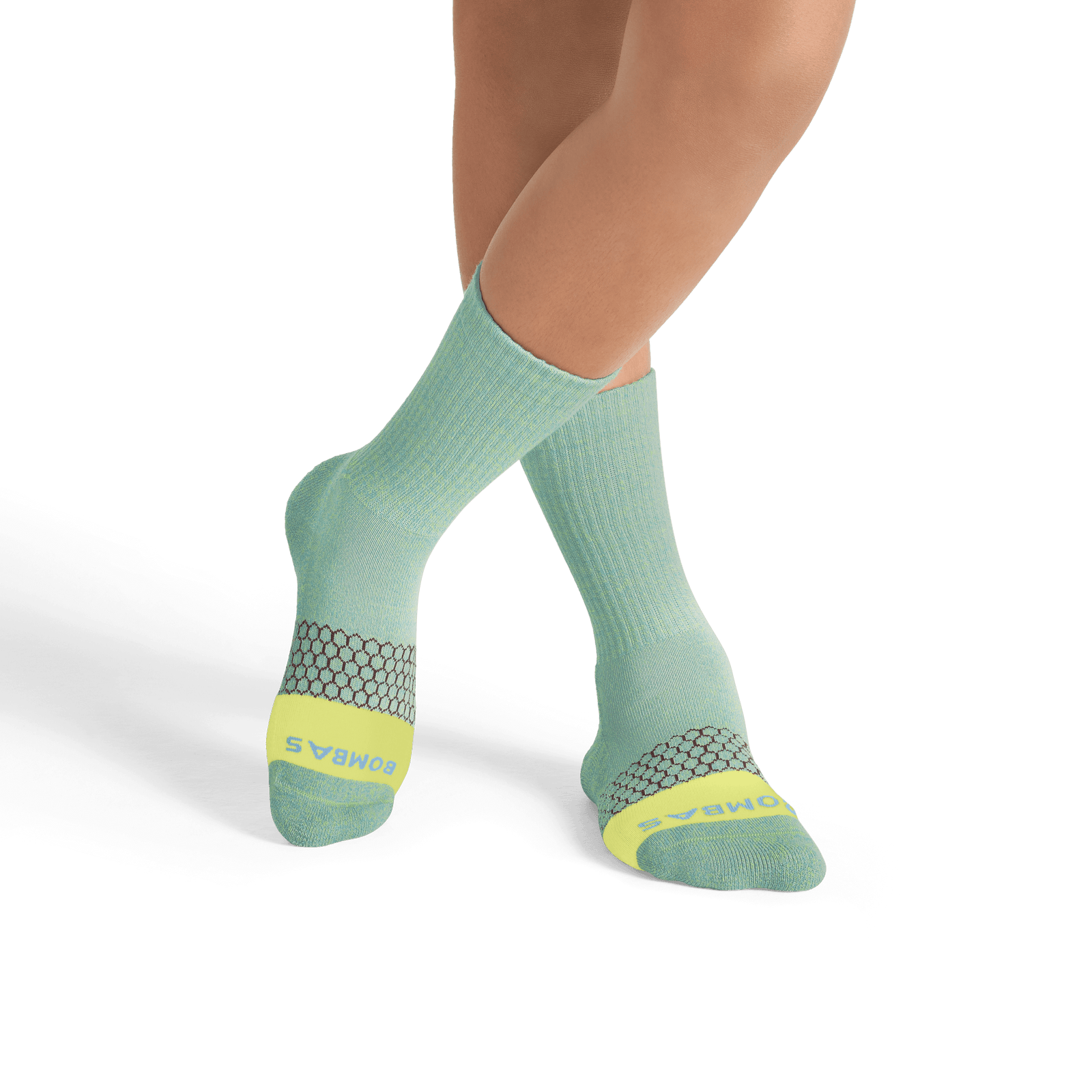 Marl Calf Socks - Chalk Blue / Green Chartreuse YO1 [8103]