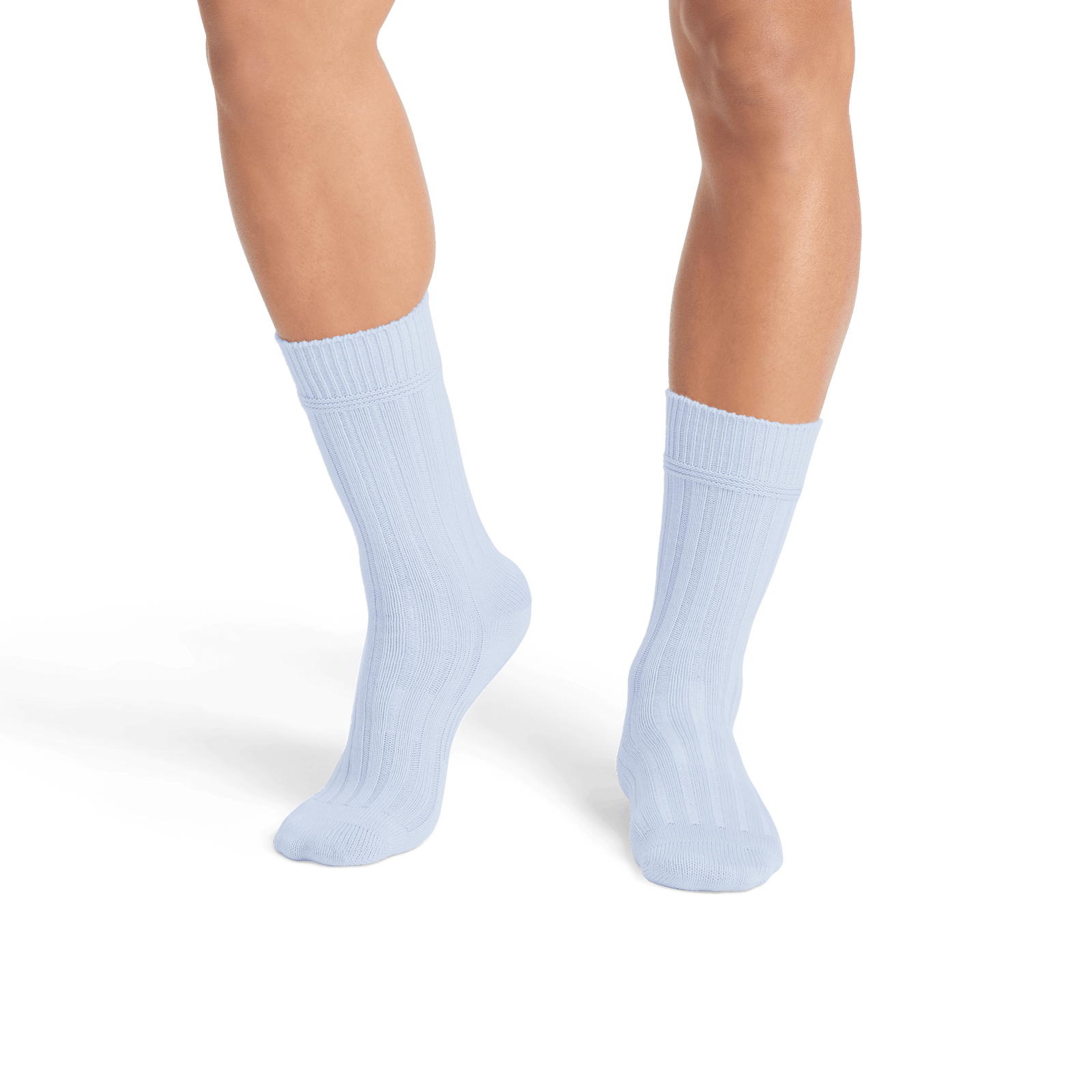 Merino Cashmere Blend Calf Socks - Halo Blue MO1 [8155]