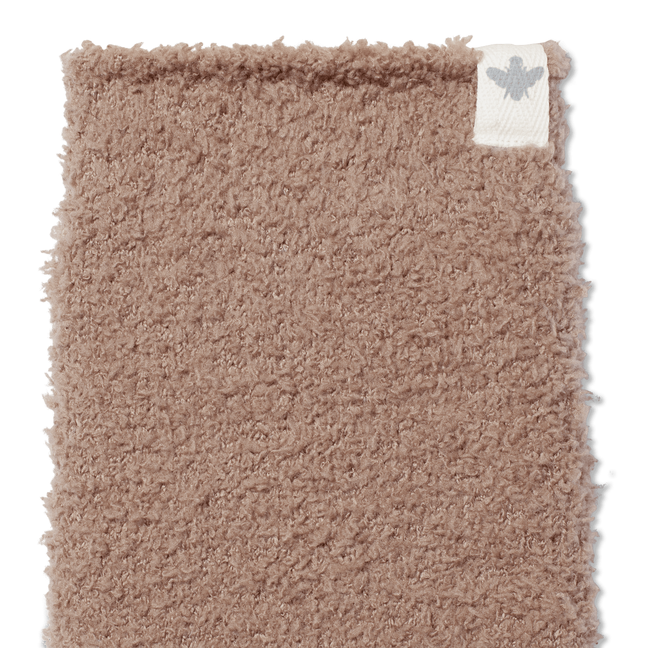 Youth Fuzzy Calf Socks - Stone Taupe Detail [8161]