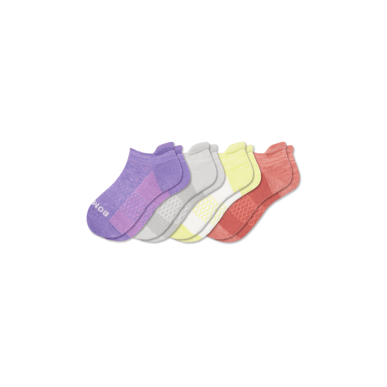 Youth Two Tone Ankle Sock 4-Pack - Iris Cherry Blossom Mix L [8212]