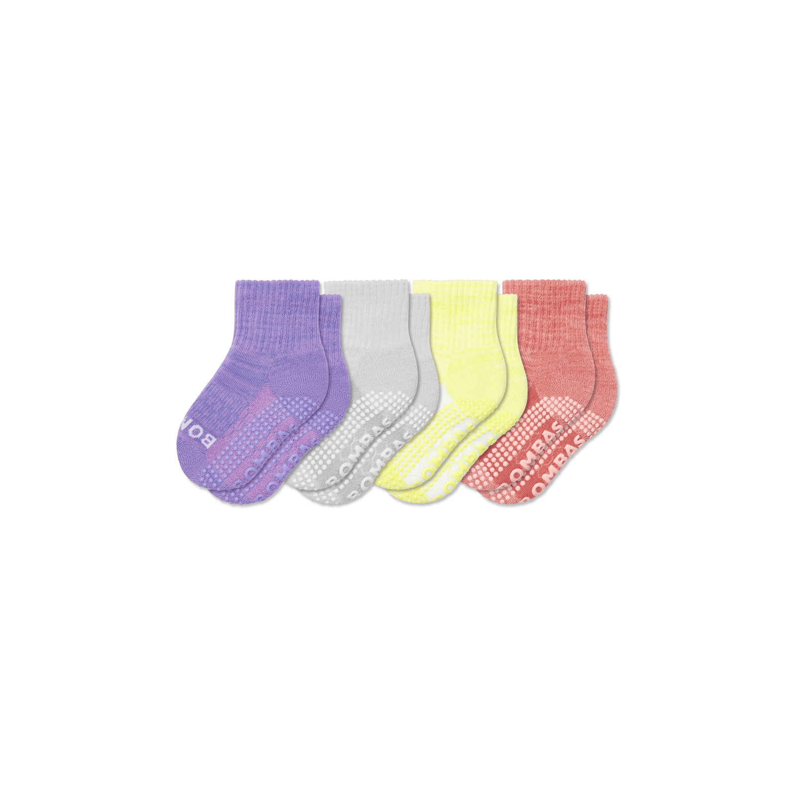 Toddler Two Tone Gripper Calf Sock 4-Pack - Iris Cherry Mix L [8226]