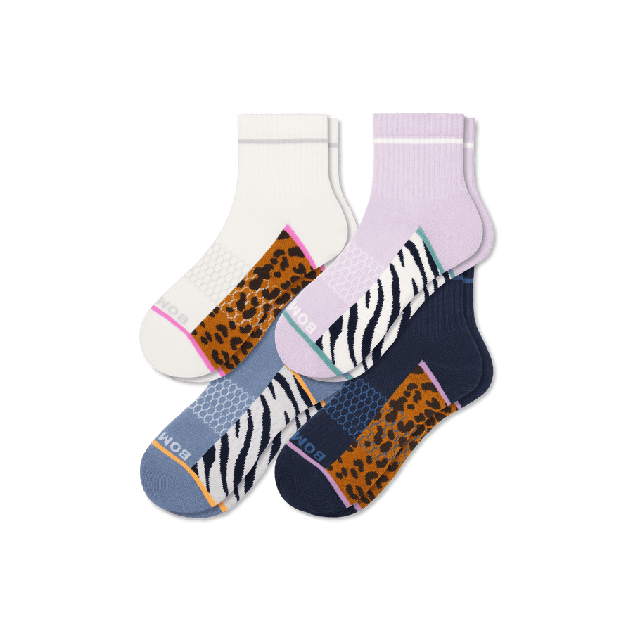 Women's Wild Wear Quarter Sock 4-Pack - Steady No Show Wear