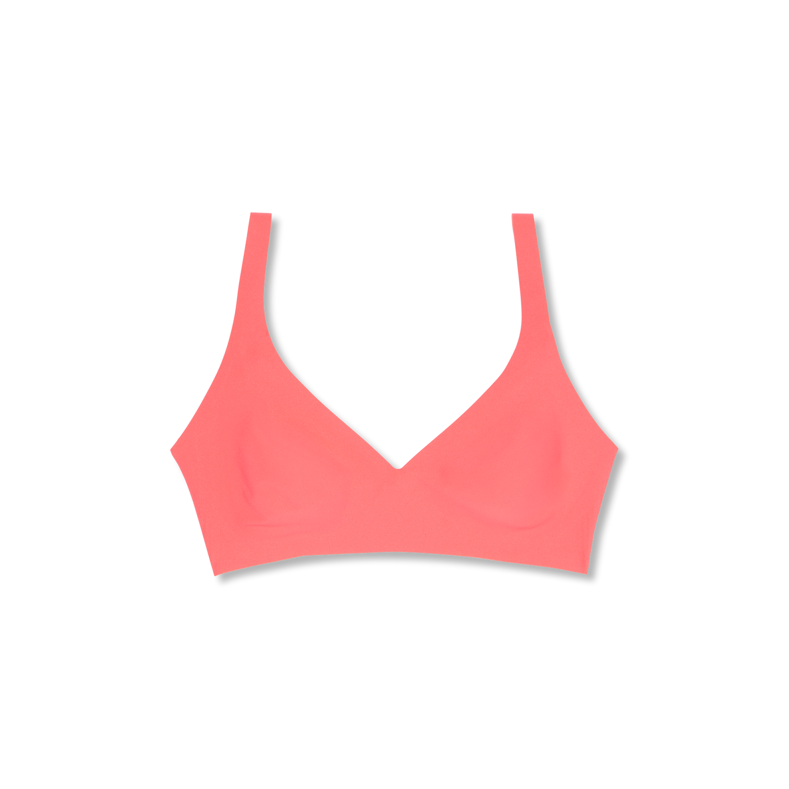 Women's No Show Plunge Bralette - Heirloom Red L [8252]