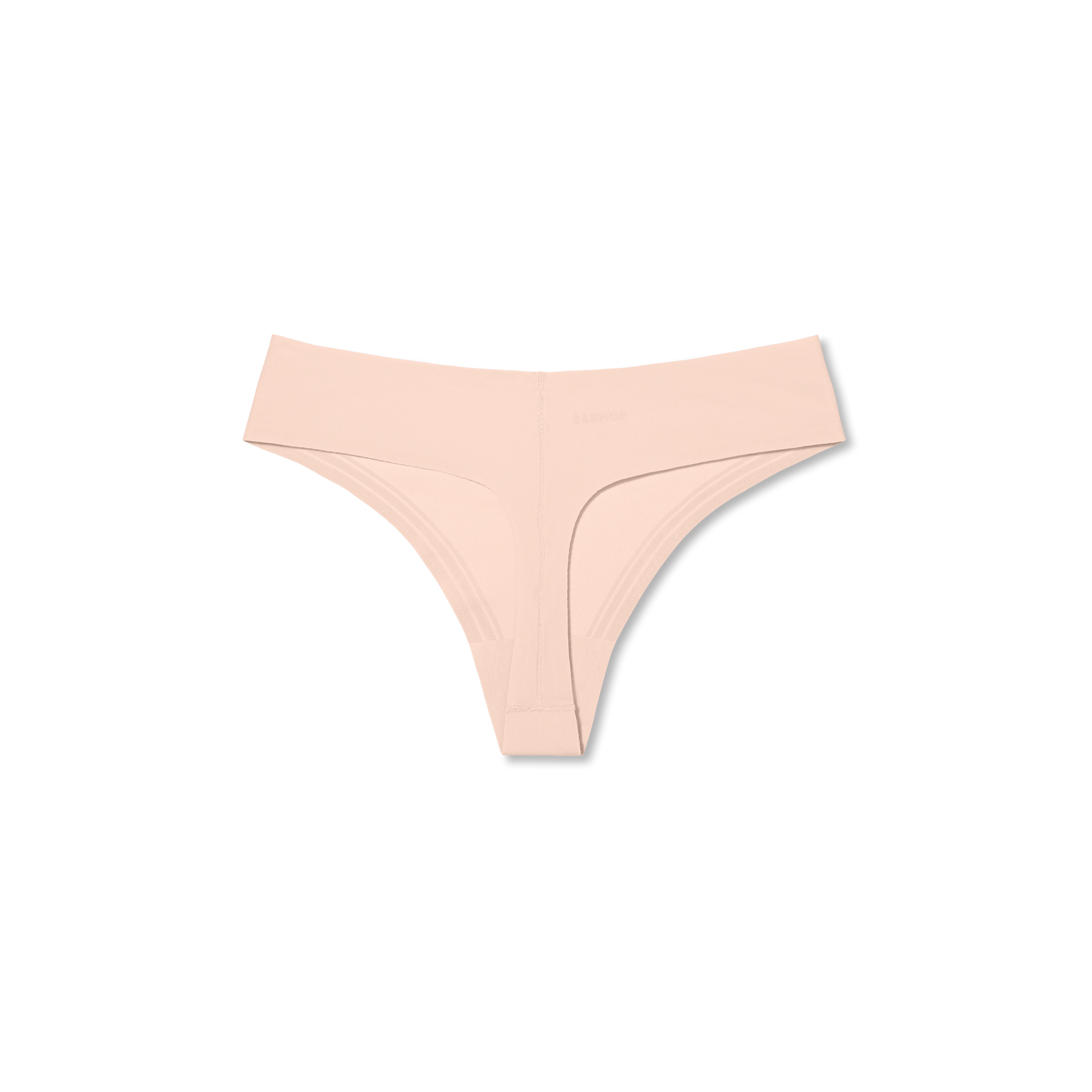 Women's No Show Thong - Pink Sandstone L Back [8275]
