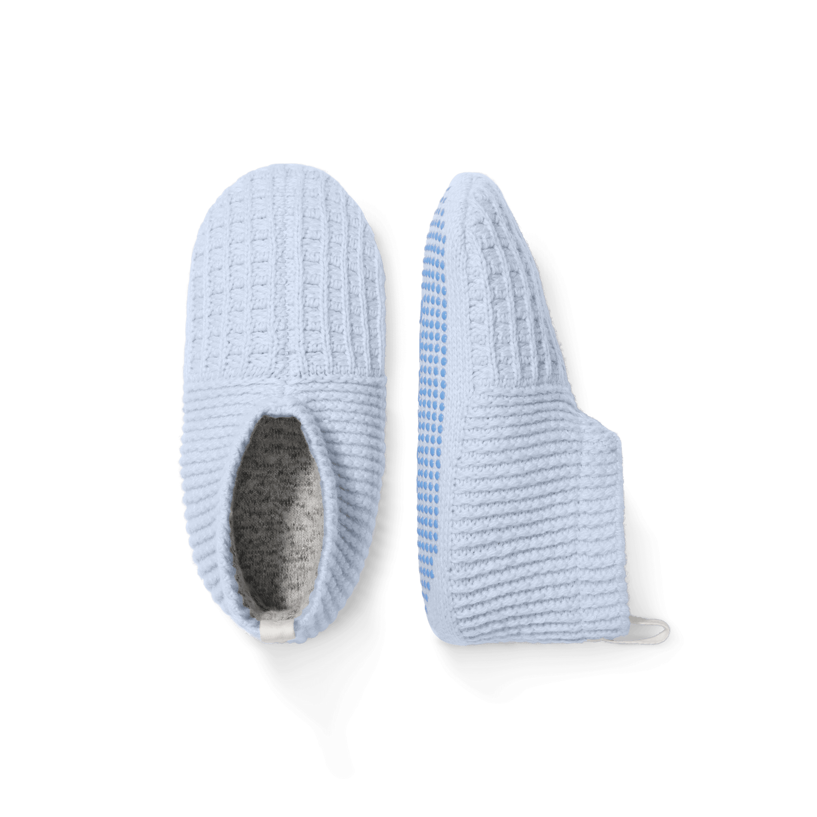Youth Waffle Gripper Slipper - Halo Blue L Front + Side [8283]