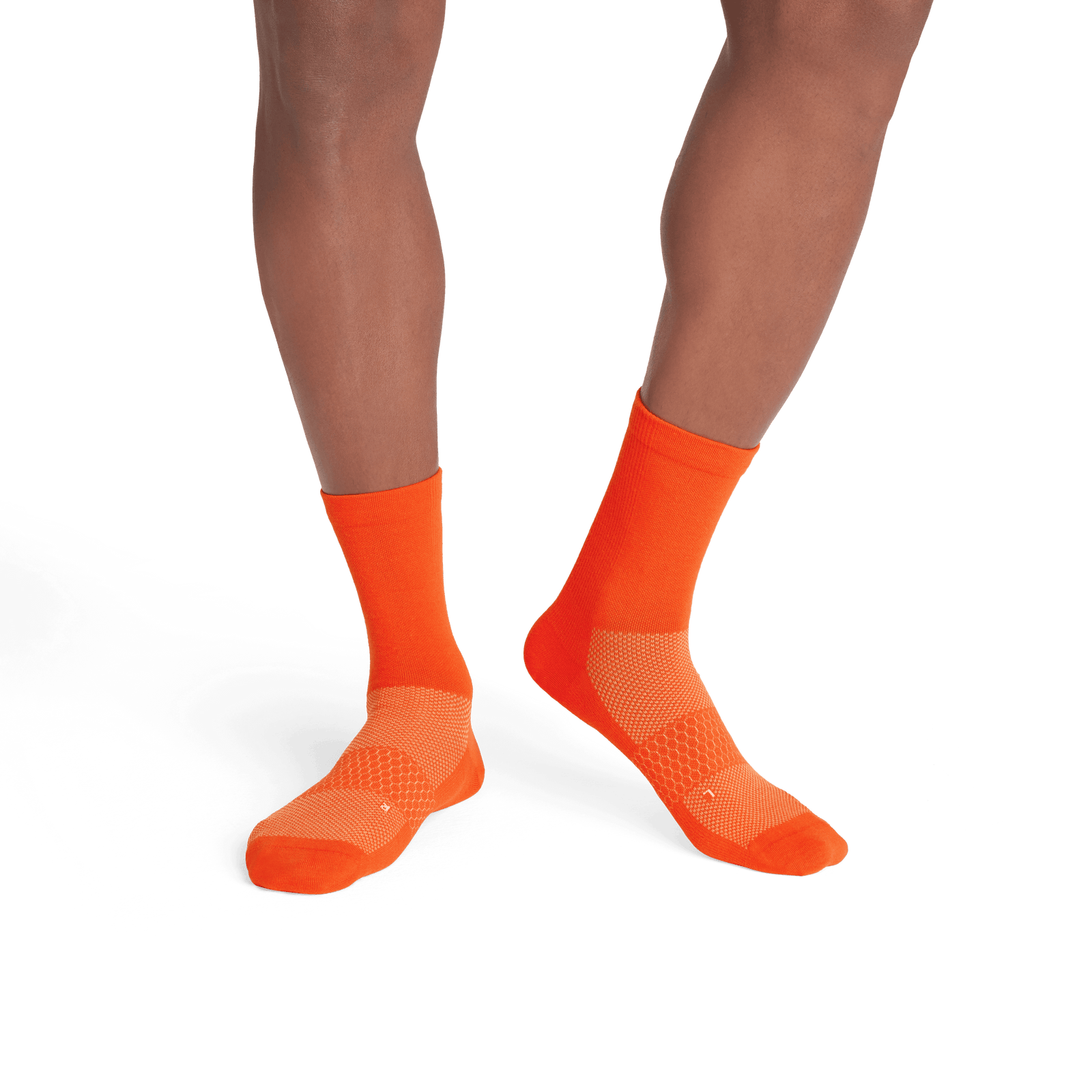 Lightweight Athletic Half-Calf Socks - Bright Tomato - MO1 [8298]