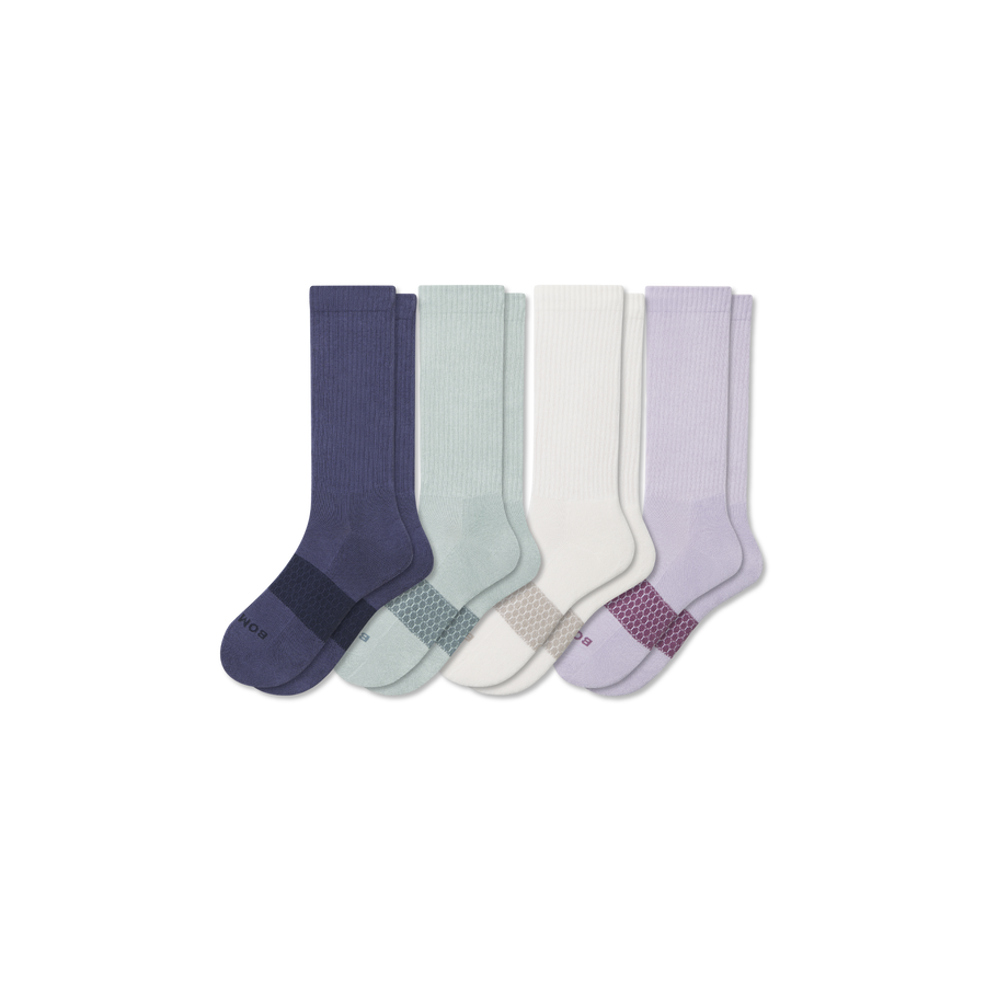 Women's Solids Calf Sock 4-Pack - Smooth Lounge Comfort