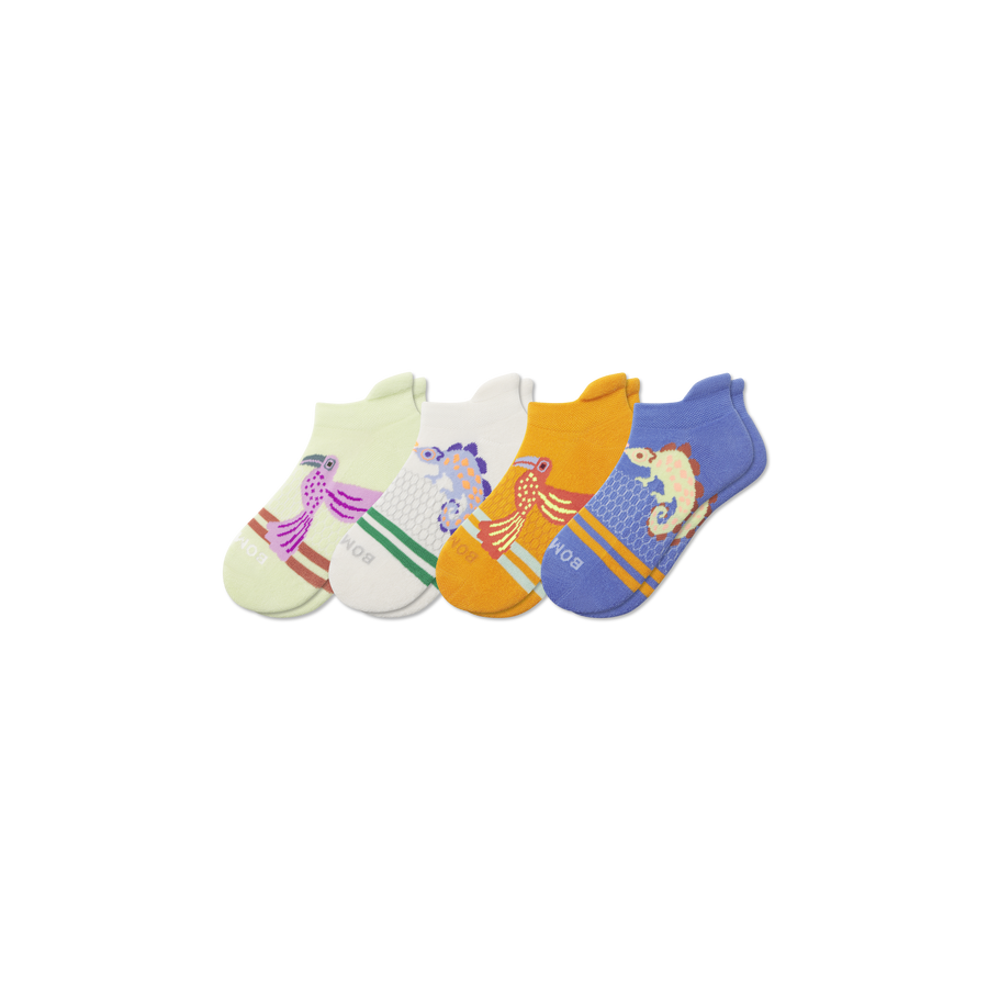 Youth Rainforest Friends Ankle Sock 4-Pack - Weekend Home Comfort