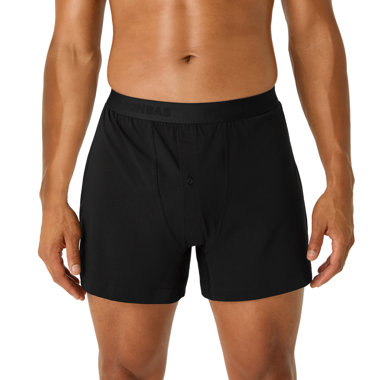 Cotton Modal Blend Boxer - Black MO1 [8473]