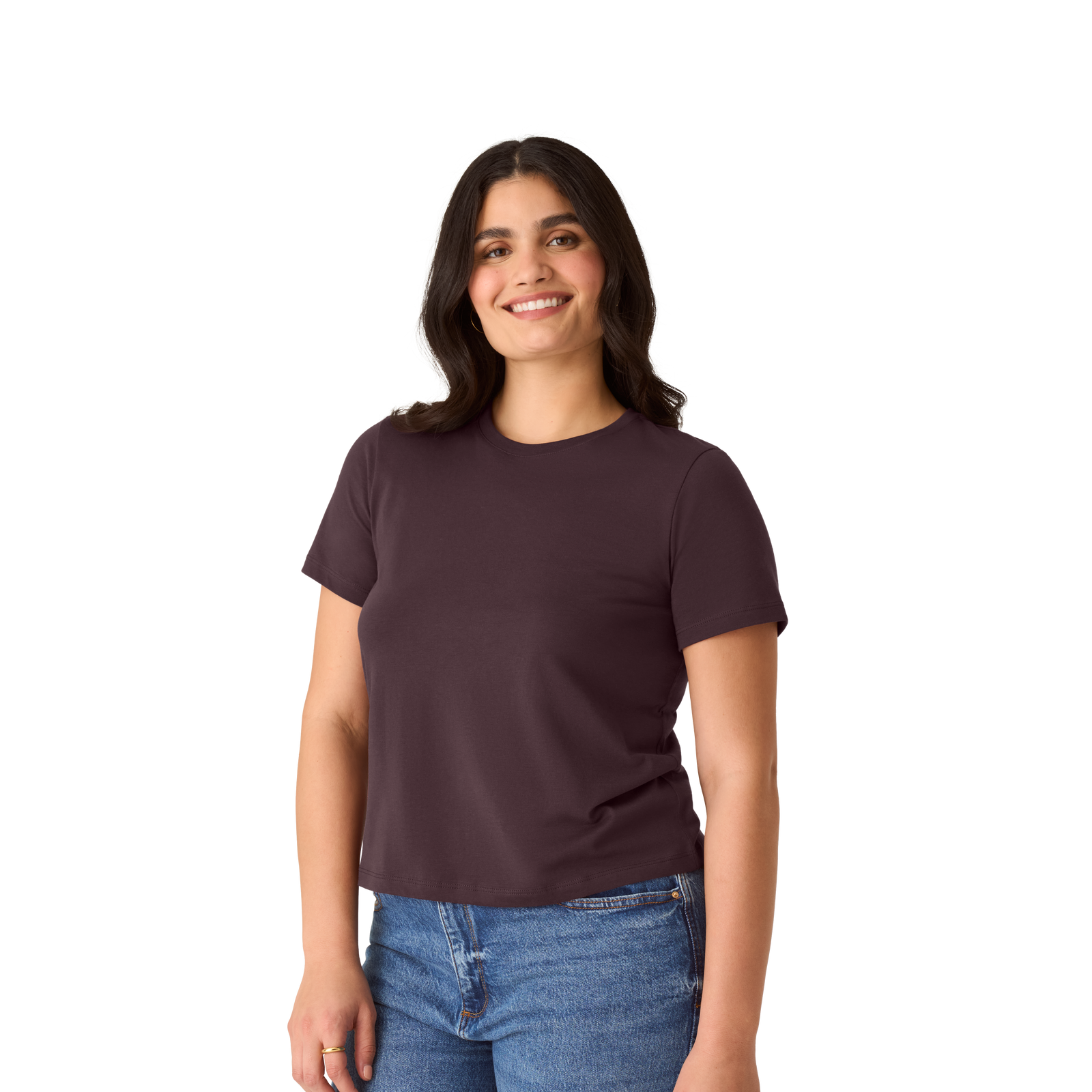 Women's Pima Cotton Crew Neck T-Shirt - All Spice WO1 [8530]